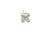  Single Diamond Stud Earring .15ct Natural Princess Cut F-G SI1 14K White Gold 