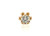  Single Diamond Stud Earring .15ct Natural E-F VS 14K Buttercup Setting 