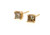  Natural Chocolate Diamond Stud Earrings .25cttw Princess Cut 14K Yellow Gold 