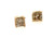  Natural Chocolate Diamond Stud Earrings .25cttw Princess Cut 14K Yellow Gold 