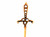  Antique Victorian Sword Stick Pin Seed Pearl 14K Yellow Gold Estate Jewelry 