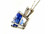  Tanzanite Diamond Trillion Cut Pendant Necklace 3.12ct 14K White Gold 