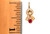  Antique Victorian Ruby Seed Pearl Pendant .20ct 14K Late 1800s 