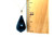 Natural Black Onyx Teardrop Briolette Pendant 26mm Faceted 14K Yellow Gold