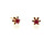 Ruby Stud Earrings .25cttw Round Red Gemstone 14K Yellow Gold