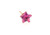 Pink Sapphire Star Single  Stud Earring Gemstone 10K Yellow Gold