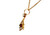  Antique Victorian Diamond Ruby Pendant .04ct Old Mine Diamond 14K Gold 