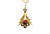  Antique Victorian Diamond Ruby Pendant .04ct Old Mine Diamond 14K Gold 