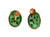  Art Deco Hand Carved Jade Earrings Antique Original 1920's Non Pierced 