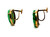  Art Deco Hand Carved Jade Earrings Antique Original 1920's Non Pierced 