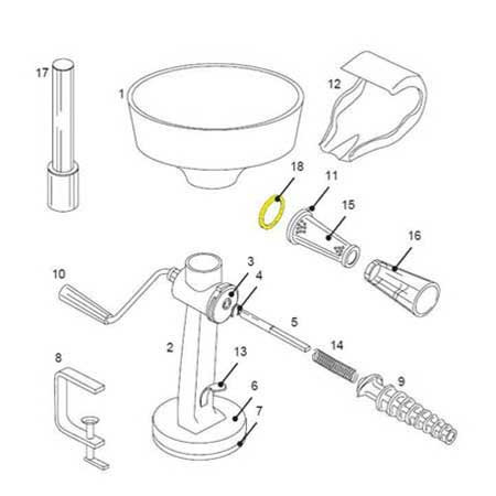 Tomato Press - Screen Gasket, 3pc_07-0824