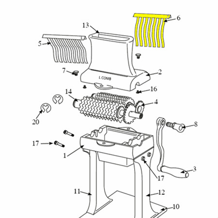 Cuber/Tenderizer, Right Comb_07-3118