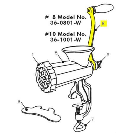 Grinder #10 Manual - Handle_36-1009