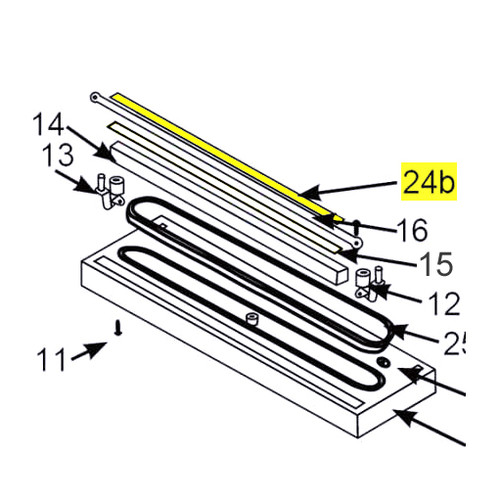 Vacuum Sealer - Seal Bar Tape, Lower, 15mm_08-0426