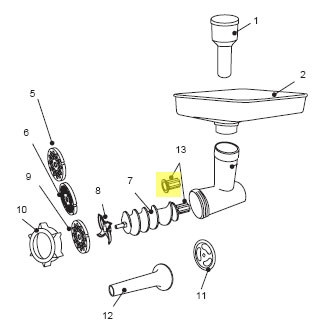 Grinder #8 Deluxe Electric - Auger Driver (New)_33-0894-N