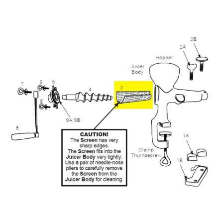 Screen, Wheatgrass Juicers_36-3707