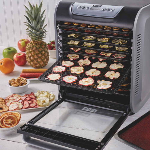 10 Tray Digital Food Dehydrator with Oven-style Door_75-1001-W