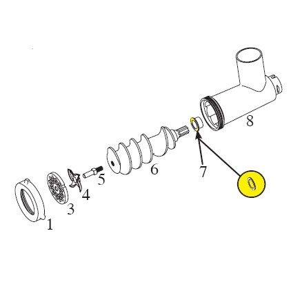 Grinder #8/#12 Electric - Auger Bearing_08-0847