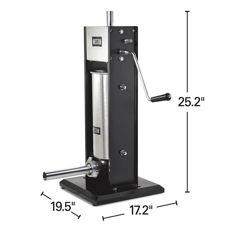11 lb Dual Speed Vertical Sausage Stuffer | Weston Brands