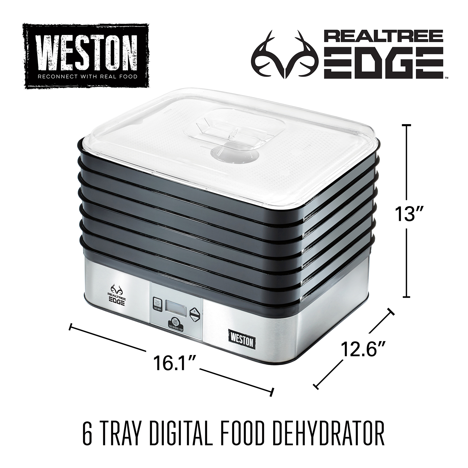 Realtree® 6 Tray Digital Food Dehydrator Plus | Weston Brands Realtree® 6 Tray Digital Food Dehydrator Plus | Weston Brands