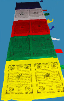 Tibetan vertical prayer flags - 5 colours