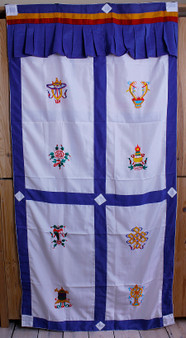 Traditional Tibetan door curtain - 8 auspicious signs