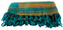 Himalayan stripe fleece blankets or shawls - teal