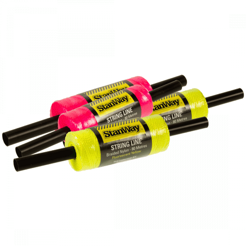 STNWAY    #80 FLURO  STRING LINE-PINK/YELLOW - 80m