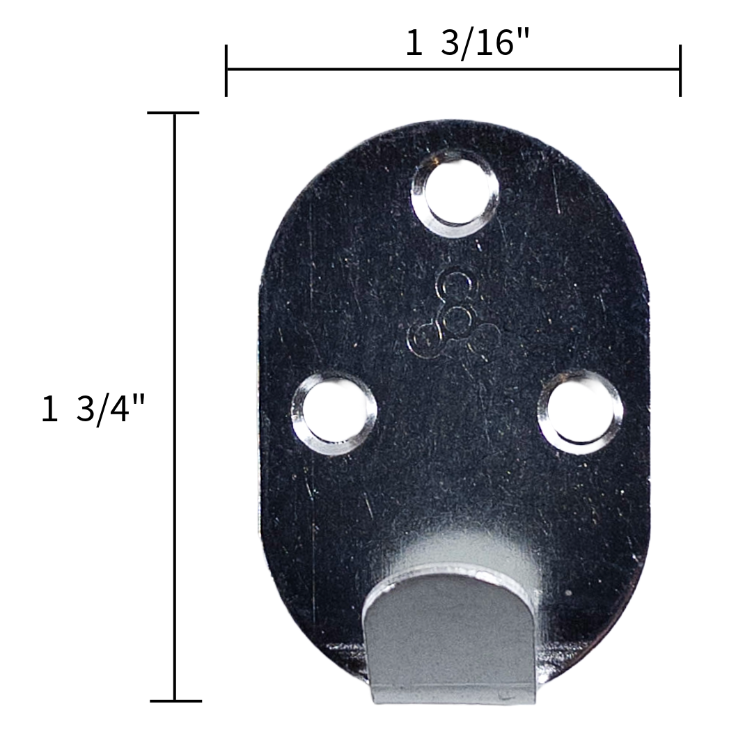 Utility Hook | 3 Hole Zinc Plated Steel Picture Hanger
