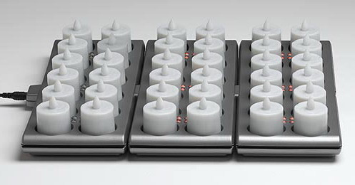 24-piece Flameless Smart Candles Set Platinum Rechargeable Series