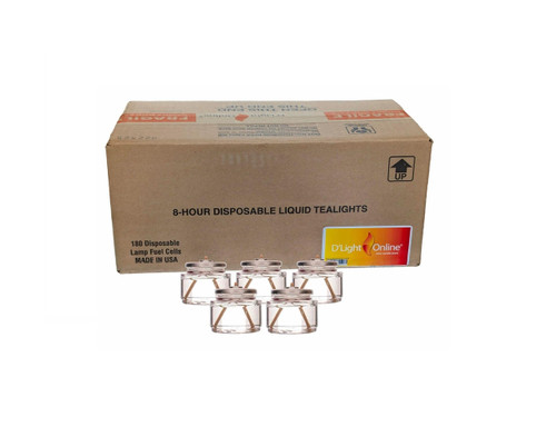 D'Light Online HD8-180 Disposable 8 Hour Liquid Fuel Cell Tealight Candle Lamp - Restaurant & Hotel Candles Set of 180 D'Light Online HD8-180 Disposable 8 Hour Liquid Fuel Cell Tealight Candle Lamp - Restaurant & Hotel Candles Set of 180