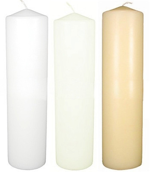 Wholesale 12 Pack – 3x11 Inch Unscented tall Pillar Candles for Weddings, Events & Restaurants