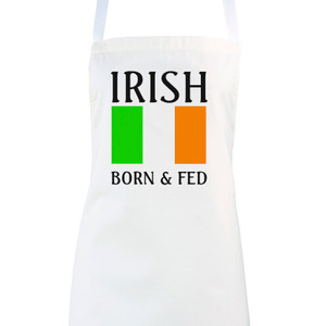 Irish born and fed apron close up Irish born and fed apron close up