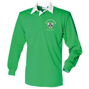 Ireland Grand Slam 2018 Rugby shirt. A 1970's style retro Ireland Rugby shirt. This Retro 1970's style rugby shirt is ideal for showing the World that you are proud to support the Ireland Rugby side. Vintage Irish green rugby shirt with white contrast collar. The shirt has been embroidered with the classic triple shamrock crest. Ireland Grand Slam 2018 Rugby shirt. A 1970's style retro Ireland Rugby shirt. This Retro 1970's style rugby shirt is ideal for showing the World that you are proud to support the Ireland Rugby side. Vintage Irish green rugby shirt with white contrast collar. The shirt has been embroidered with the classic triple shamrock crest.