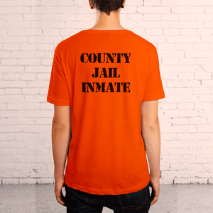 County Jail Prison Inmate Funny Halloween Costume Orange 