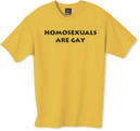 Homosexuals are gay tshirt