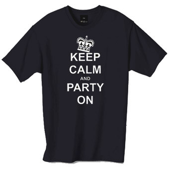 Keep calm and party on tshirt