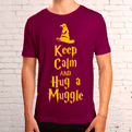Keep calm and hug a muggle Harry potter t-shirt Griffindor