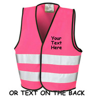 Hi Vis pink, girls, High Viz, PPE, builder, workwear, gifts for him, gift for daddy, Childrens Vest, Waistcoat, Jacket, Kids, Child, Personalised