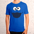 Cookie monster t-shirt, if you are a real fan of Sesame Street this is a brilliant t-shirt, big cookie monster face fills the front of the t-shirt