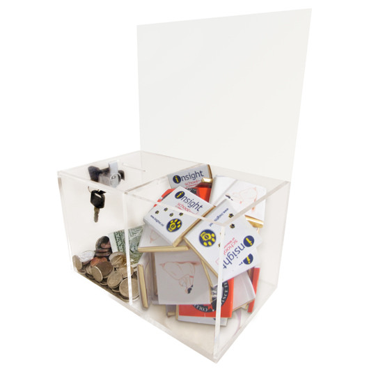 Zeigis® Donation Box With Insert For Posters, DIN A6, Horizontal