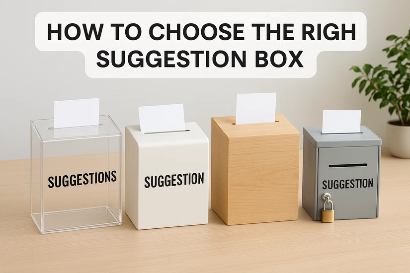 How to Choose the Right Suggestion Box: Compare Sizes, Materials & Security