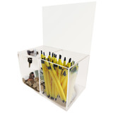 Give to Charity - Get A Prize Clear Acrylic Donation Box