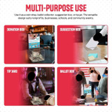 Clear Acrylic Donation, Ballot, & Suggestion Boxes with Display -2 Pack