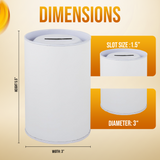 5.5 inch high Cardboard Donation Cans with tin top and bottom- No Customization, Eco-Friendly, Case of 120 Pieces