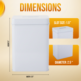 Rectangular Tin Donation Box with Slotted Removable Lid - (Case of 72 pieces)