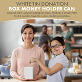 Rectangular Blank Tin Donation Box with Slotted Removable Lid - (Case of 72 Pieces)