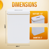 Rectangular Blank Tin Donation Box with Slotted Removable Lid - (Case of 72 Pieces)