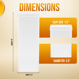 Tall Tin Donation Box with Slotted Lid - Blank Finish, Case of 36