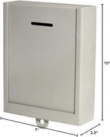 Secure Heavy duty Wall-Mount with pre-drilled back holes Steel Metal Donation Box with Locking Loop for Secure Collection 2" Deep